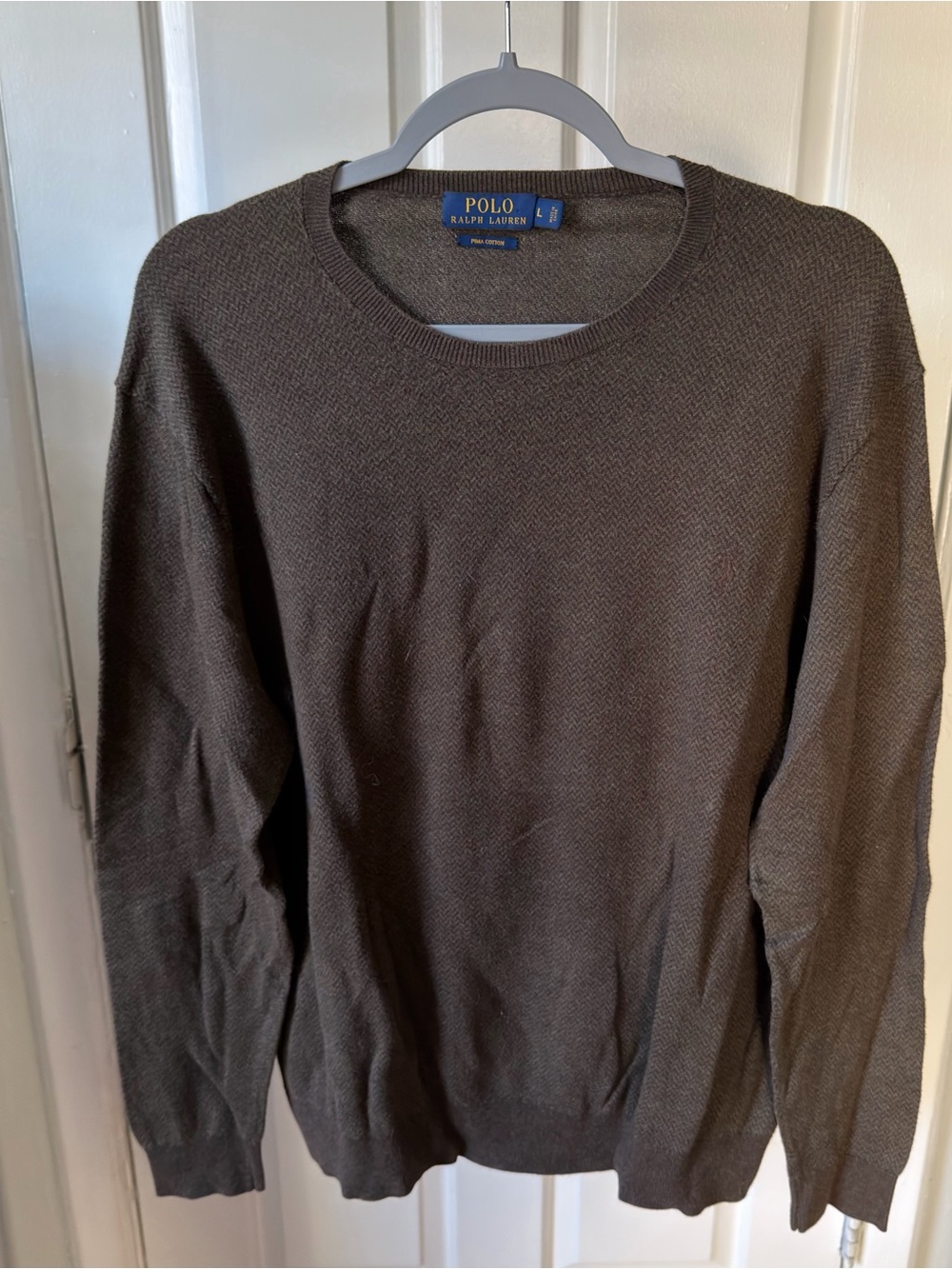 Polo by Ralph Lauren Men's Brown Crewneck Sweater